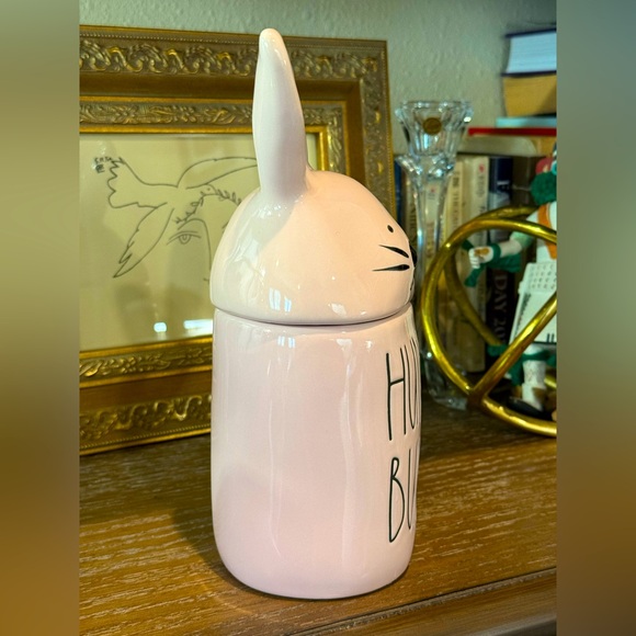 Rae Dunn Magenta “Hunny Bunny” Easter Bunny Mug with Topper - Picture 8 of 9